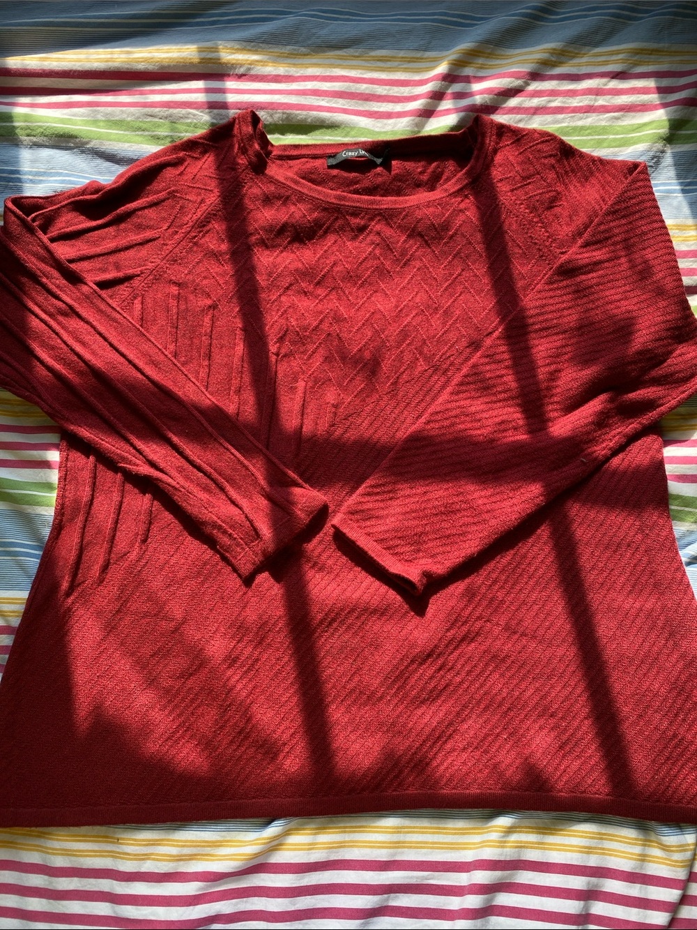 Chico's Red Crewneck Knit Sweater